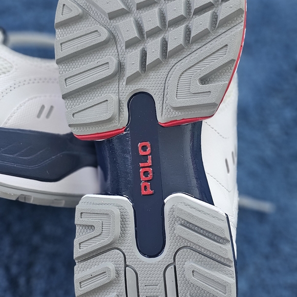 Polo by Ralph Lauren White and Navy Sneakers with Red Accents - Picture 4 of 5